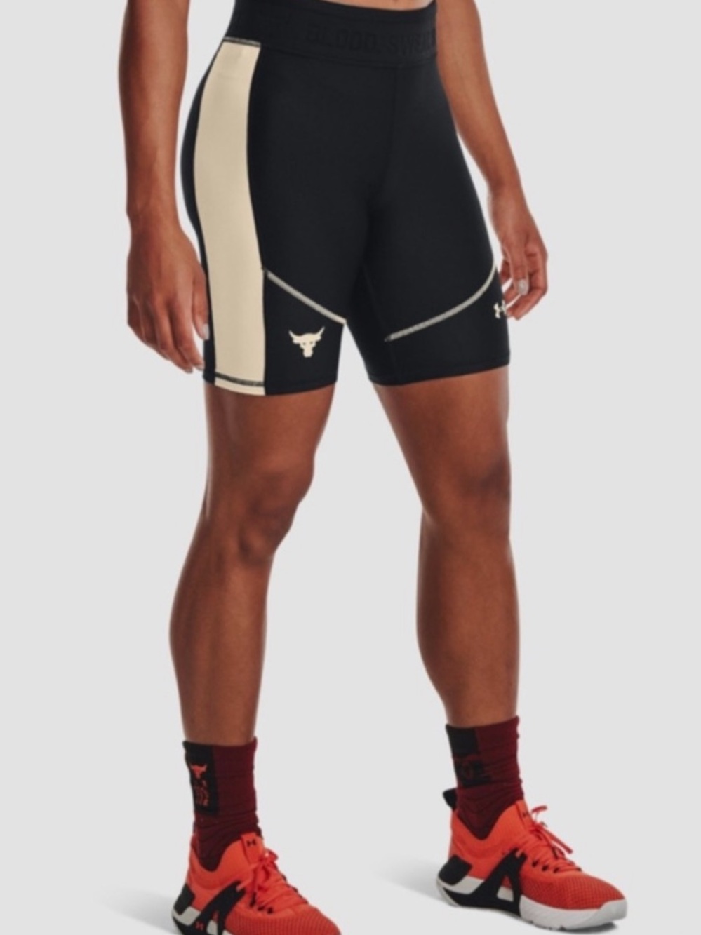 NWT Under Armour Women's Project Rock High Rise Bike Shorts